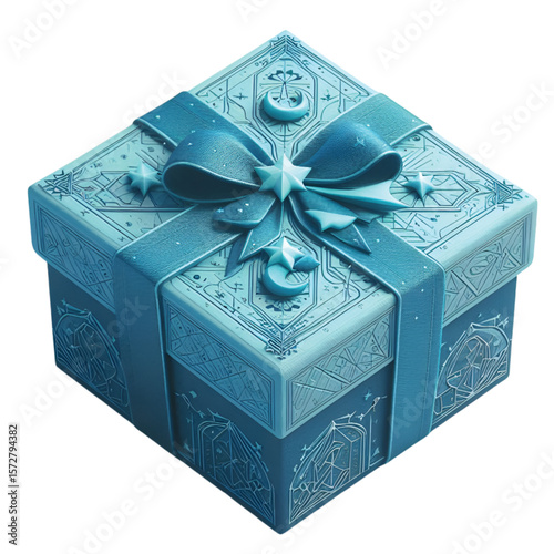 a blue gift box vector
