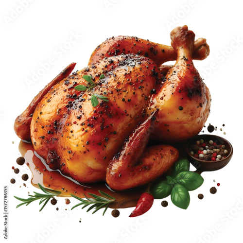 a chicken roast vector