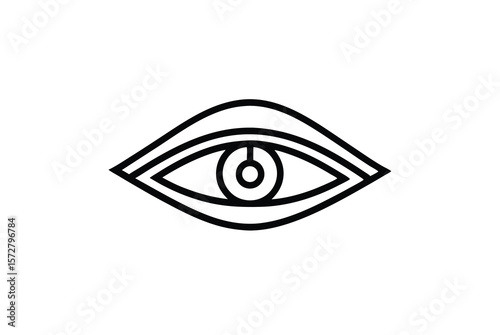 Mandala inspired Eye of Horus with fine details intricate spiritual vector art illustration