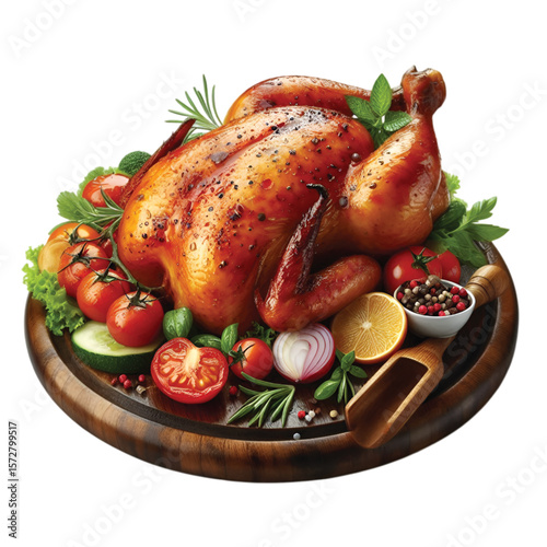 a chicken roast vector