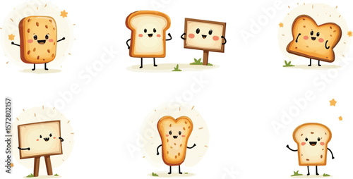 Create a kinds of deferent variety whimsical breadthened sign boa vector art with white background.