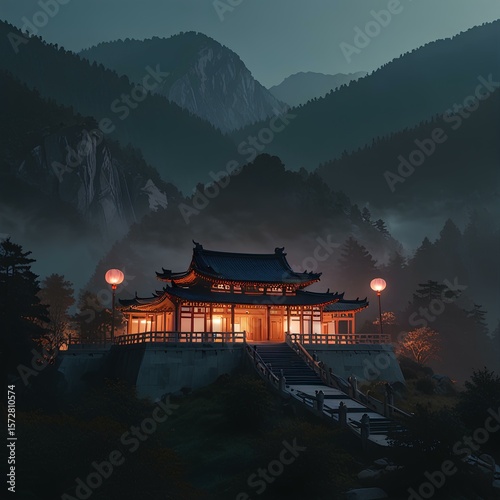 temple, meditaion, forest, monk, light, darkness, 