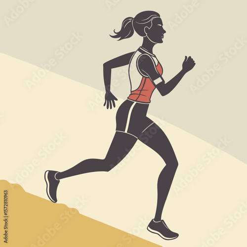 City Running Logo – Dynamic Vector Design Template for Urban Fitness and Marathon Branding

