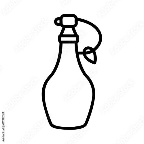 Sleek swing top glass bottle for storage and beverage packaging design