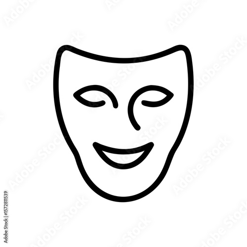 Mysterious mask symbolizing hidden roles and identities for theater design