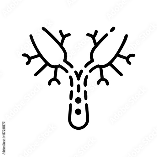 Lymph node icon design for medical and educational use