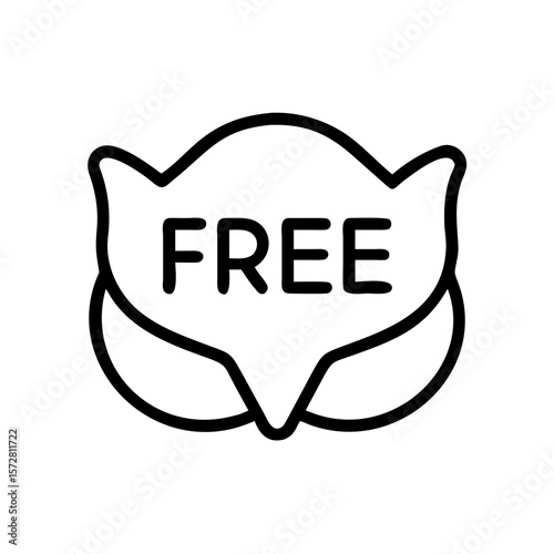 Preservative free label icon for product packaging and branding design