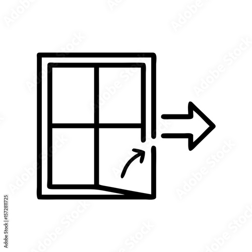 Open window concept with replace and upgrade theme in minimalistic design