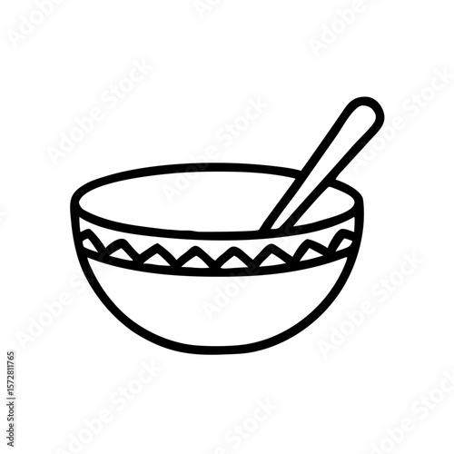 Tranquil meditation singing bowl with stick for mindfulness practices