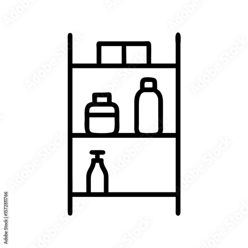 Organized cleaning supplies on shelf for home maintenance and organization