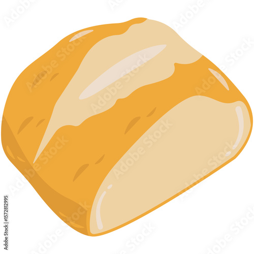 National Sourdough Bread Day. National Sourdough Bread Day Vintage Illustration Bakery Food Art. Hard bread with a soft inside typical of French bread on beige background.