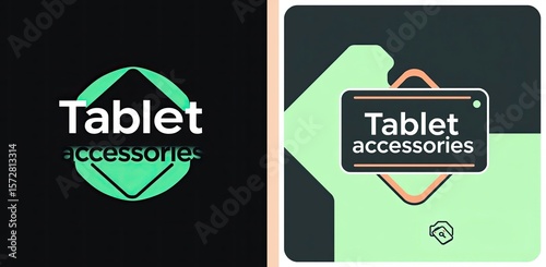 Tablet Accessories Brand Logo Design. Suitable for digital branding, e-commerce platforms, marketing campaigns, and packaging for tech product companies.