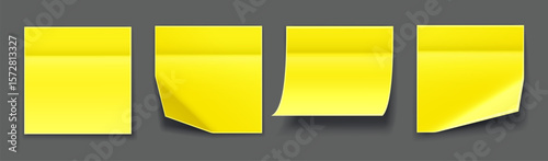 Paper notes, stickers. Memo messages, notepads and torn paper set vector