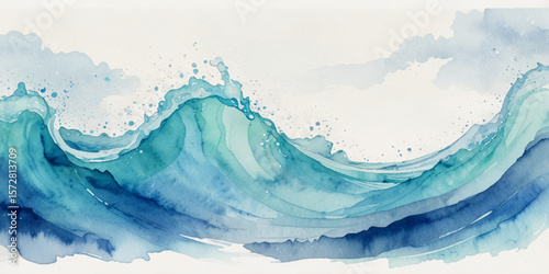 Abstract sea water wave ocean background.

