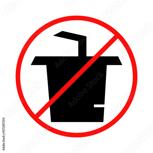 no soft drink sign vector
