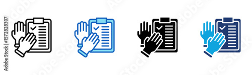 Ppe Checklist icon Multi Style Vector Illustration