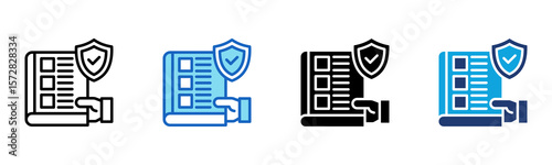 Safety Guidelines icon Multi Style Vector Illustration