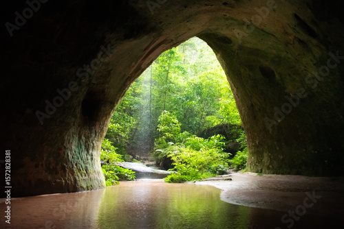 waterfall in the cave