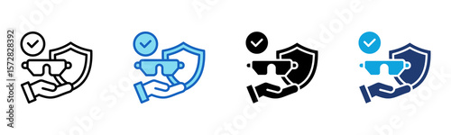 Eye Protection icon Multi Style Vector Illustration