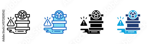 Hazardous Materials icon Multi Style Vector Illustration