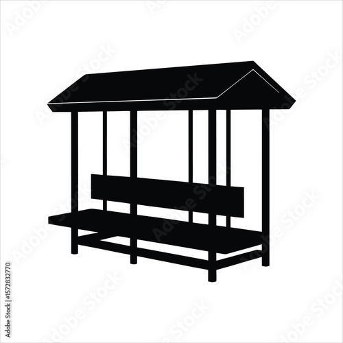 Public Transport Shelter Vector Art