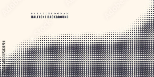 Parallelogram Shapes Vector Abstract Geometric Technology Retrowave Sci-Fi Texture Isolated on Light Background. Minimal 80s Style Dynamic Tech Wallpaper. Halftone Hex Retro Simple Pattern.