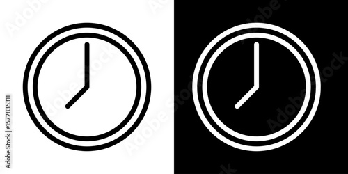 Clock Outline Vector Time Management Icon Schedule Event