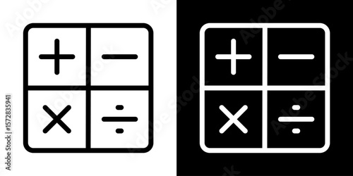 Basic Calculator Math Operation Plus Minus Multiply Divide Symbol