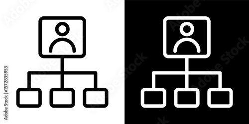 Organizational Chart Icon Hierarchy Structure Business Management Team Process