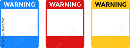 caution banner template set sign with text space area. used as industrial information. safety instruction signs. warning Banners symbol. Template with space for text
