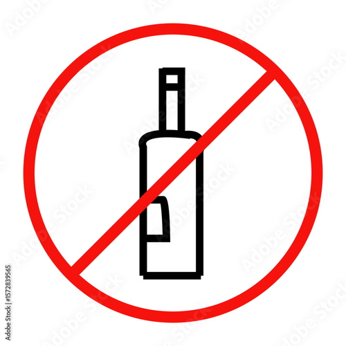 no alcohol sign vector