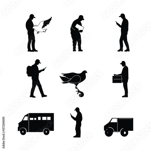 Vector Set of Fitness Exercises and Workout Poses