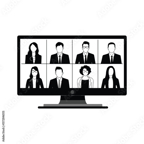 Online Video Conference with Multiple Participants