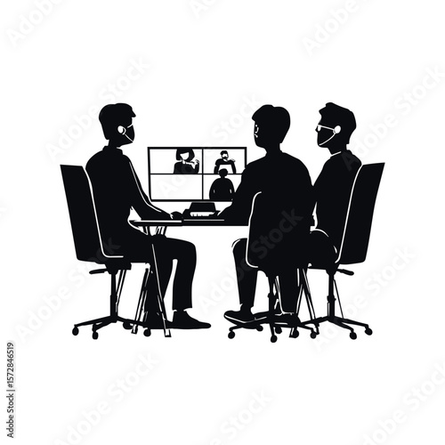 Business People Sitting in a Formal Meeting
