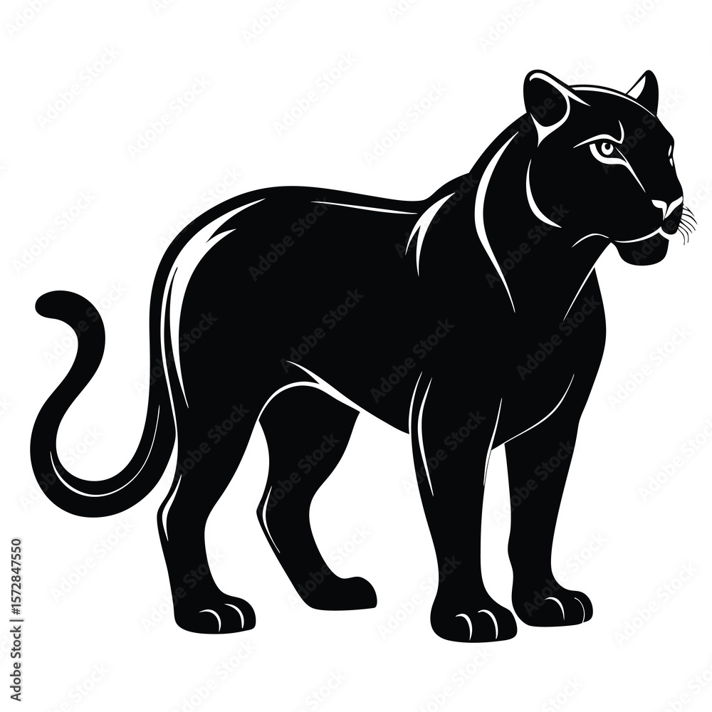 Fototapeta premium Powerful Panther Silhouette