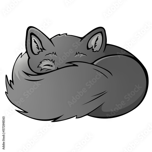 schlafender Wolf Welpe