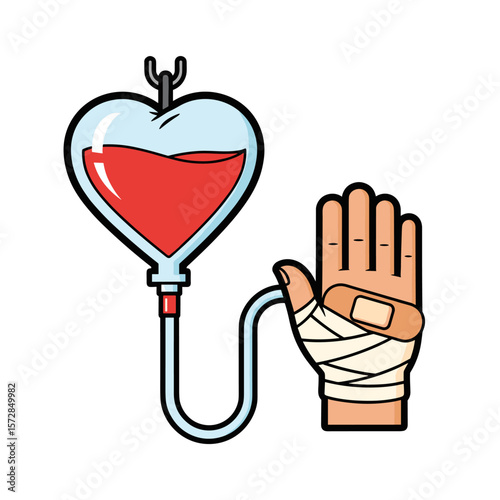 Blood transfusion illustration