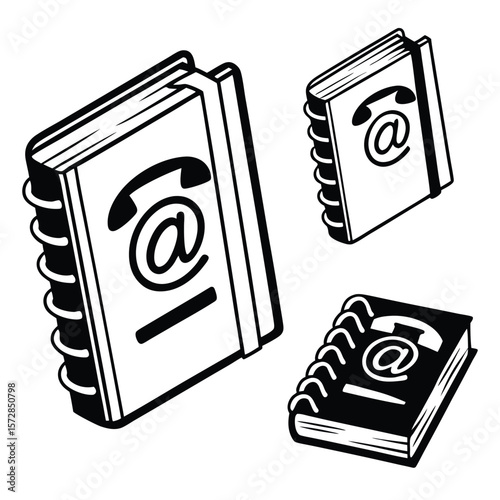 Contact books illustration