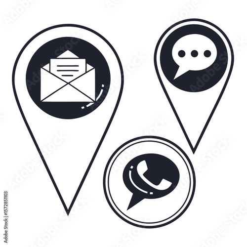 Contact icons for websites