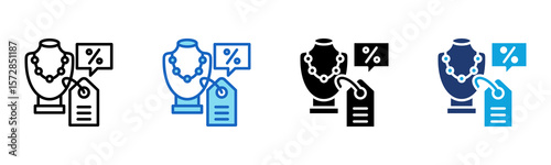Item Sale icon Multi Style Vector Illustration