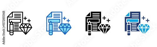 Item Valuation icon Multi Style Vector Illustration