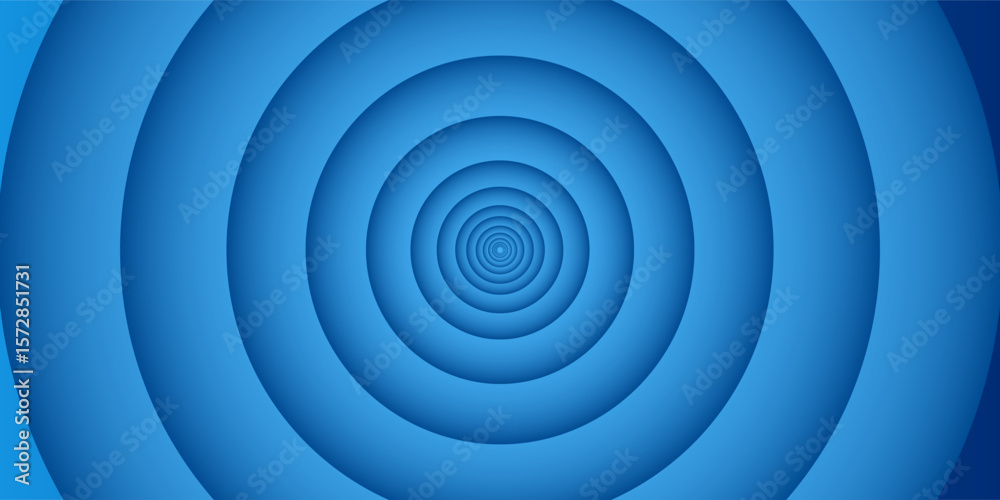 Obraz premium 3d blue concentric circle pattern background. Eps 10