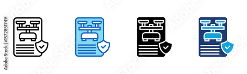 Pawnshop Policy icon Multi Style Vector Illustration