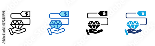 Sell Item icon Multi Style Vector Illustration