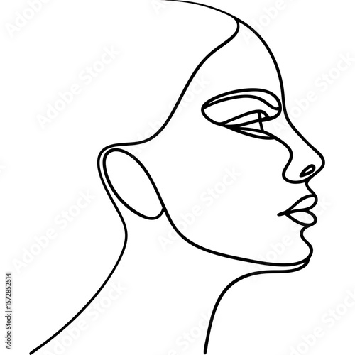 Profile with jawline enhancement shows facial aesthetic and minimal line art. Profile with jawline enhancement highlights elegance and refined features for modern beauty.
