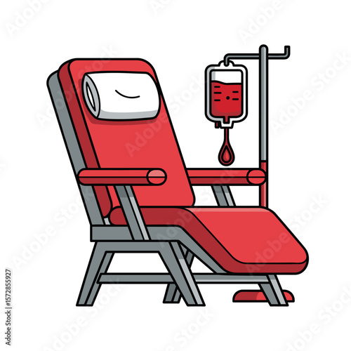 Medical chair with iv drip