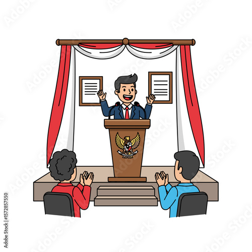 Speaker addressing audience