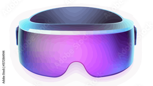 Experience the future with a stylized virtual reality headset, a versatile graphic ideal for technology, gaming, or entertainment design projects.
