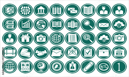 Business Icons Collection technology finance