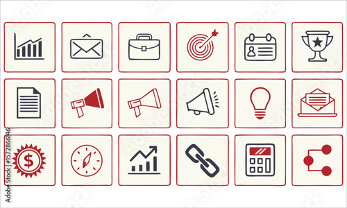 Business Icons Collection finance graph